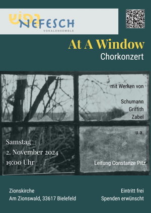 Plakat des Konzerts „At a Window“