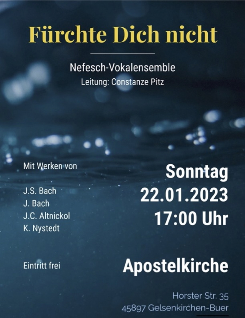 Plakat des Konzerts „Fürchte dich nicht“