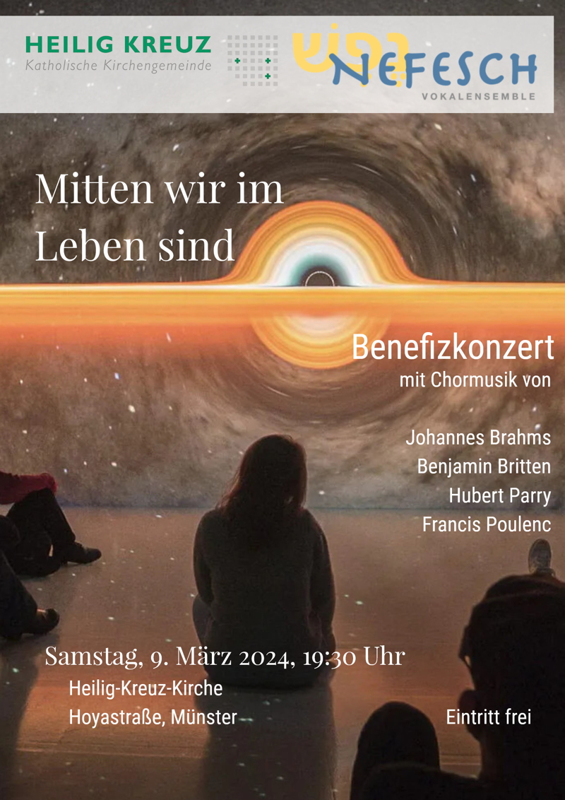 Plakat des Konzerts „Mitten wir im Leben sind“